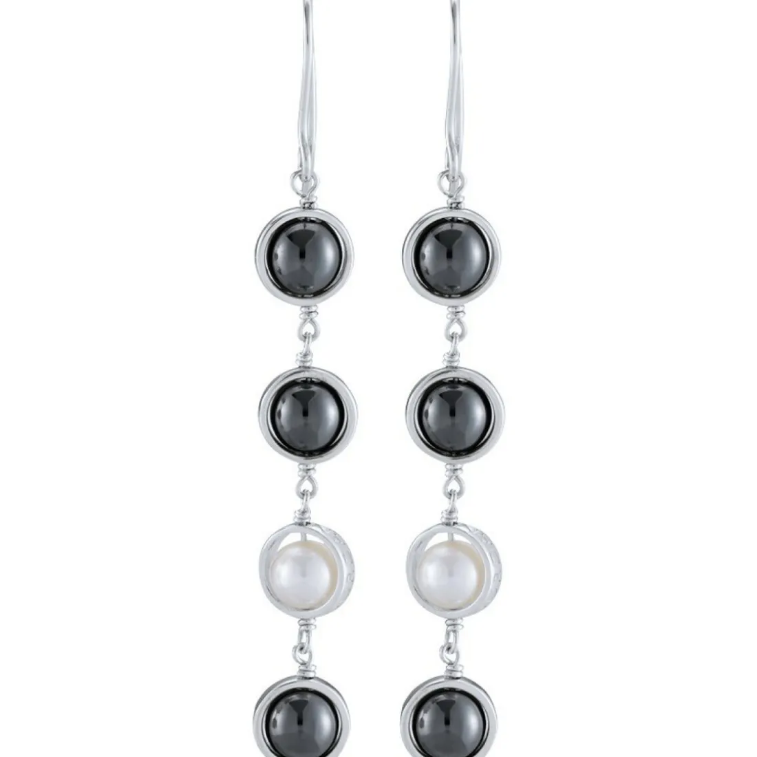 Boucles d'Oreilles Jourdan CERES AMK029 - Boucles d'Oreilles En Argent et Hematite