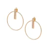 Boucles d'oreilles Les Interchangeables A54281 - Créoles Barette Strassé PM Or Rose Cristal