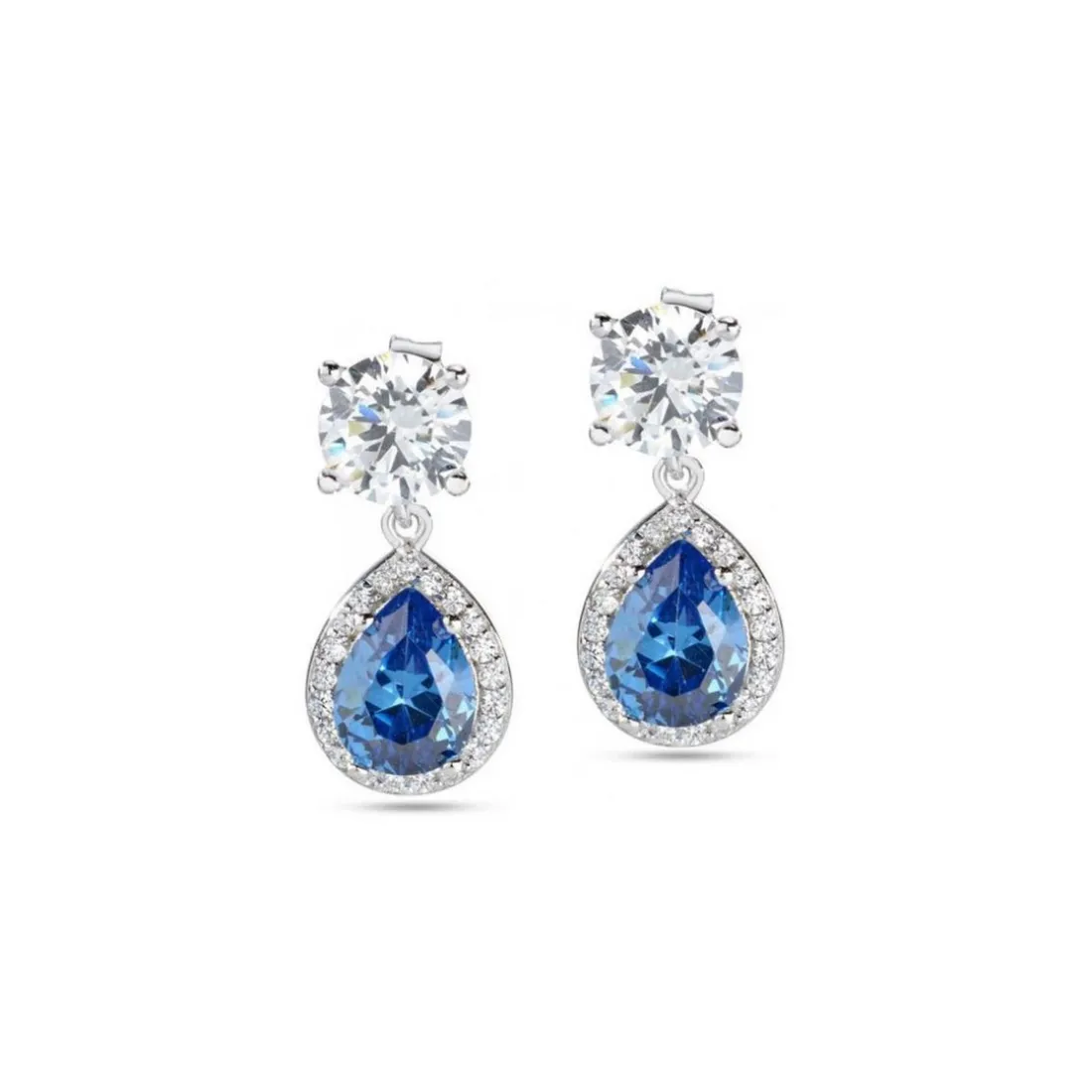 Boucles d'oreilles Morellato SAIW10 - Boucles d'oreilles Cristaux Bleu Brillant