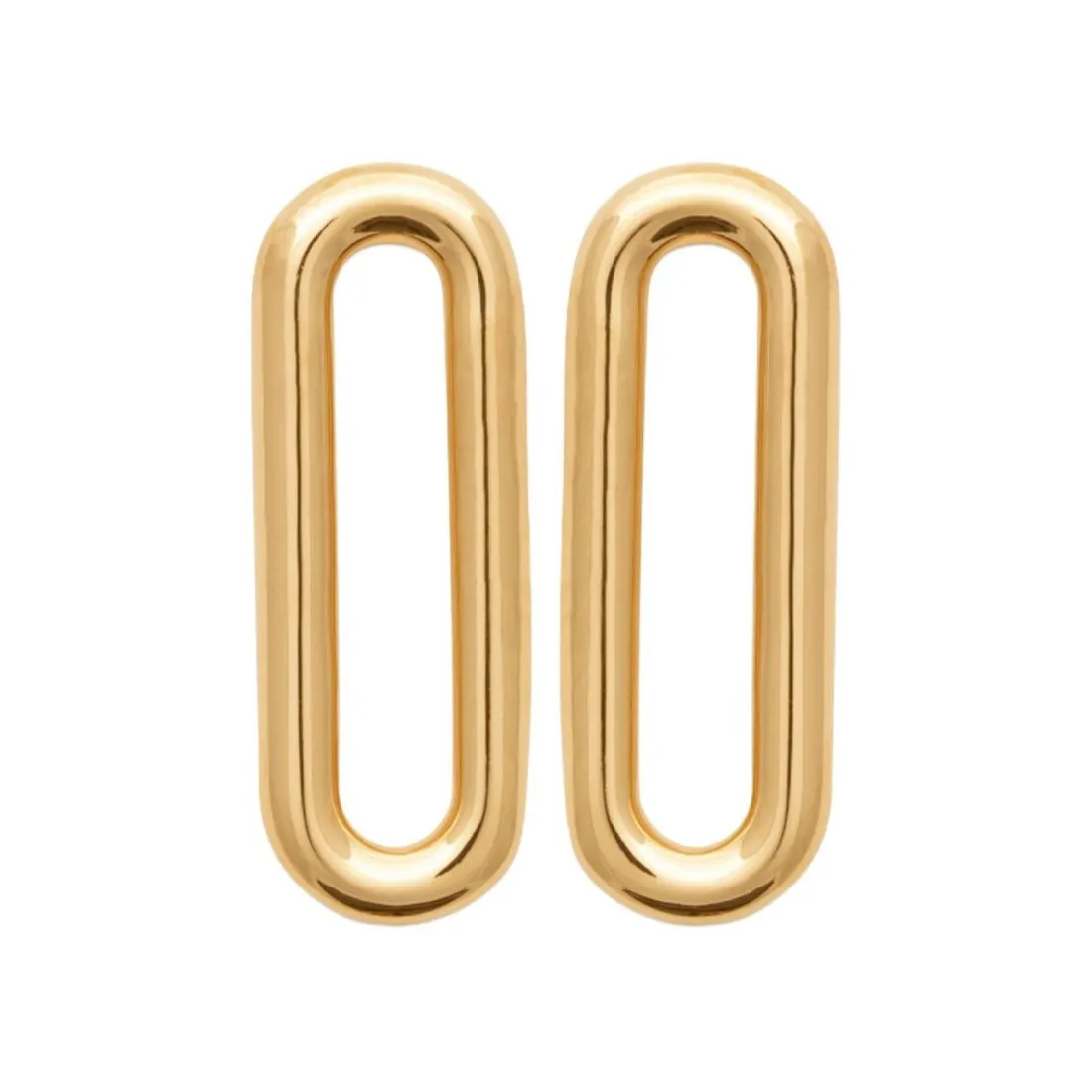 Boucles d'oreilles ovale femme plaqué or - Y5VWZ00