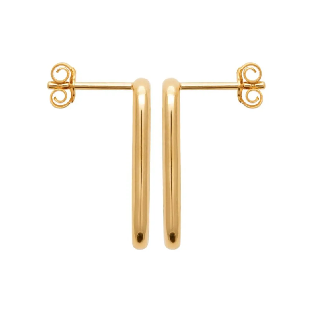 Boucles d'oreilles ovale femme plaqué or - Y5VWZ00