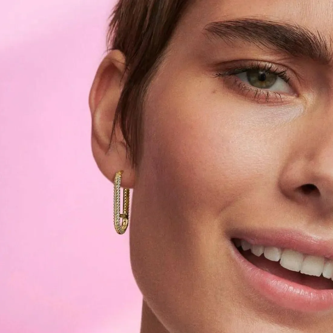 Boucles d’oreilles Pandora ME – pavée Link