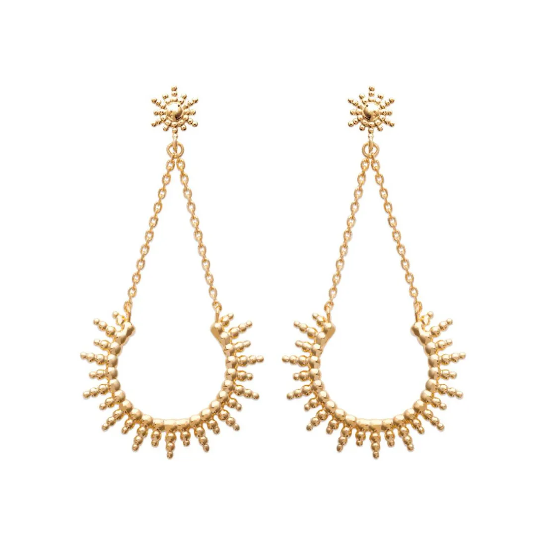 Boucles d'oreilles Pendantes femme plaqué or - Y55YY00