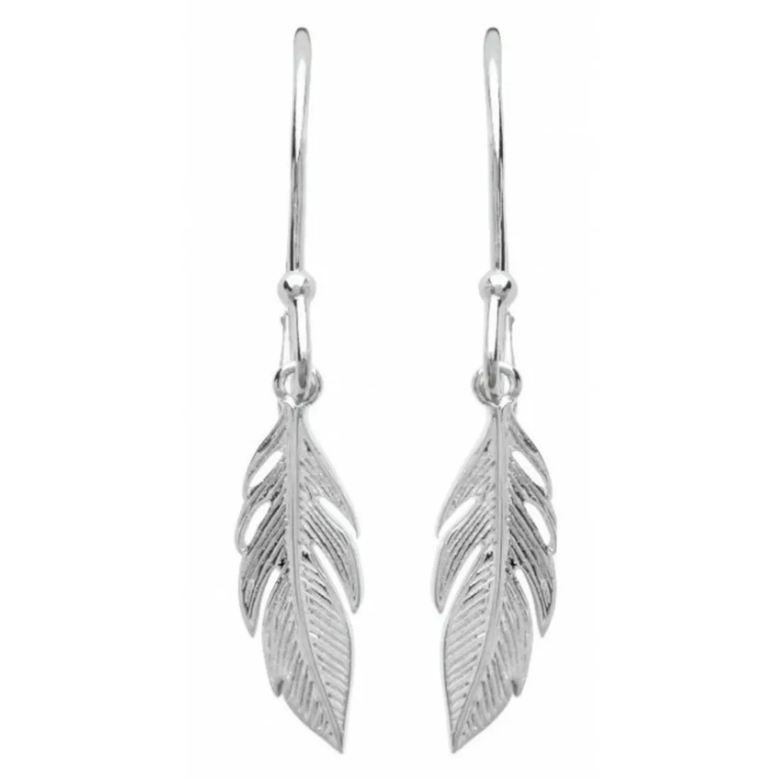 Boucles d'oreilles Pendantes femme plume Argent Maison de la Bijouterie W5Y6U00