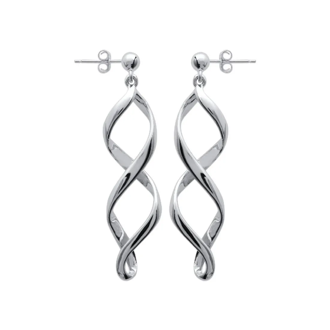 Boucles d'oreilles Pendantes torsadées Argent Maison de la Bijouterie W364U00