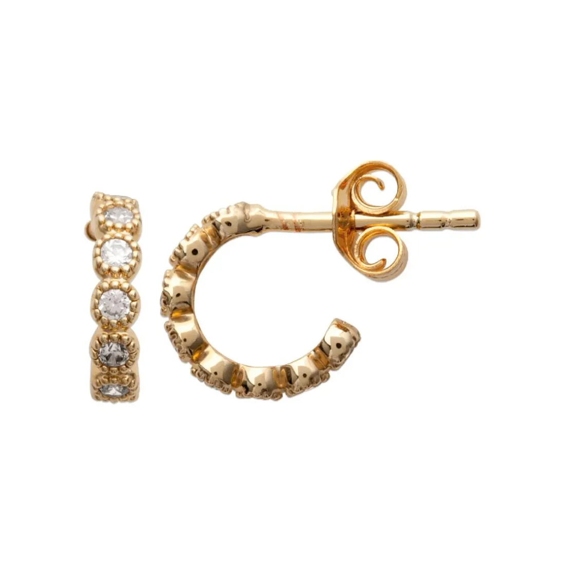 Boucles d'oreilles plaqué or créoles 10mm Maison de la Bijouterie Y50UVZ0