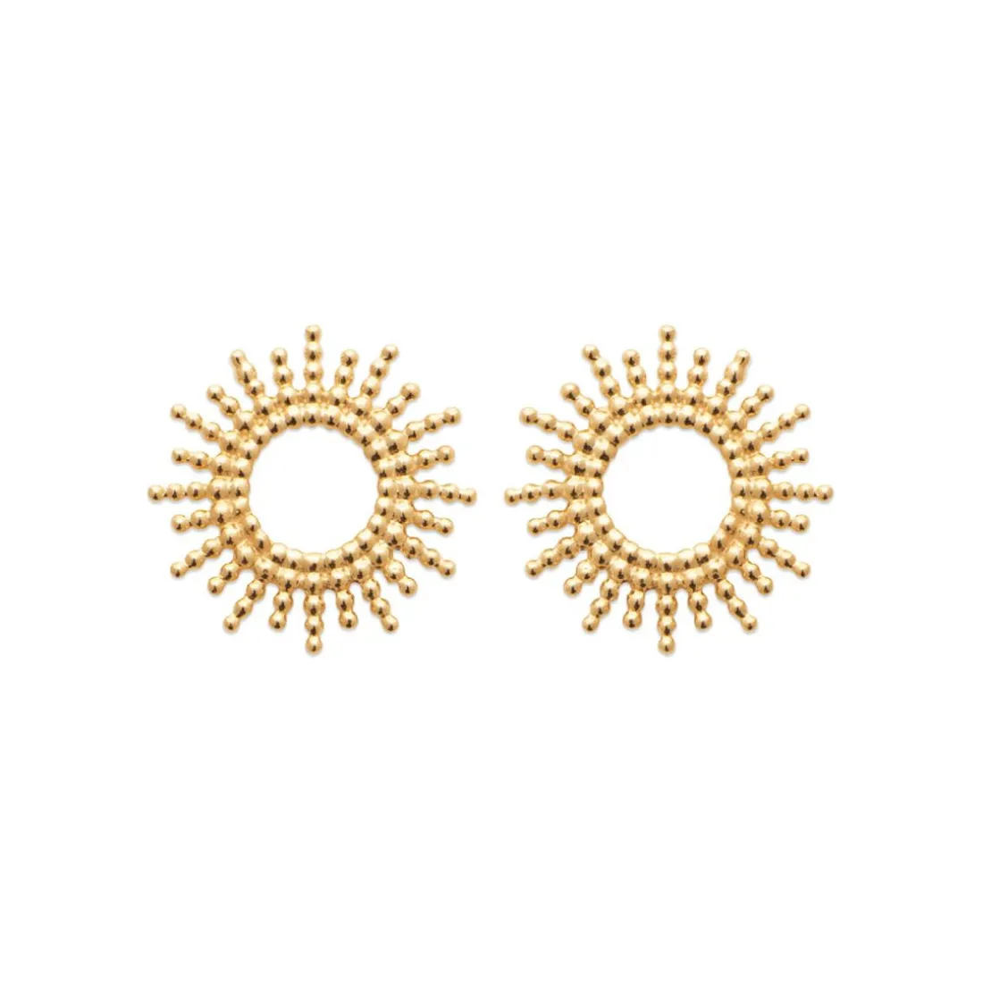 Boucles d'oreilles Soleil femme plaqué or - Y564V00