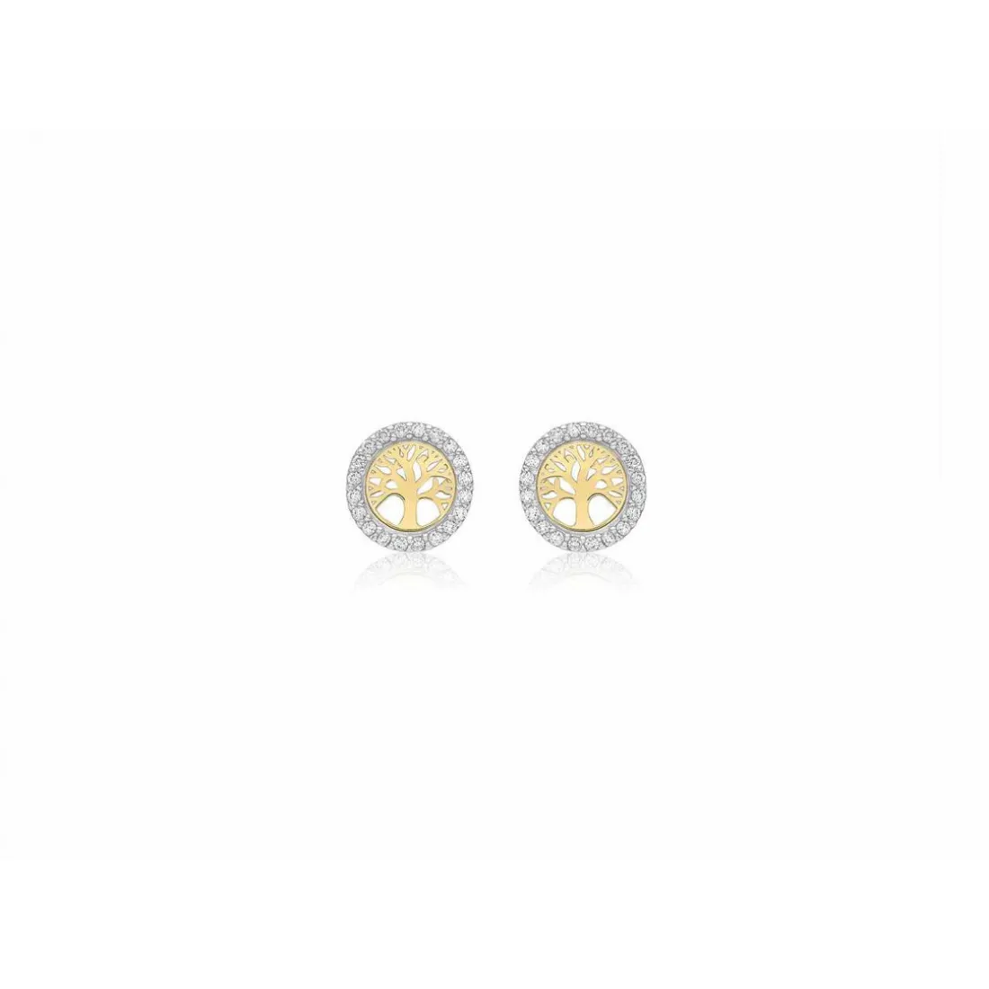Boucles d'oreilles Stella 2-59-0809 Or Jaune et Or Blanc