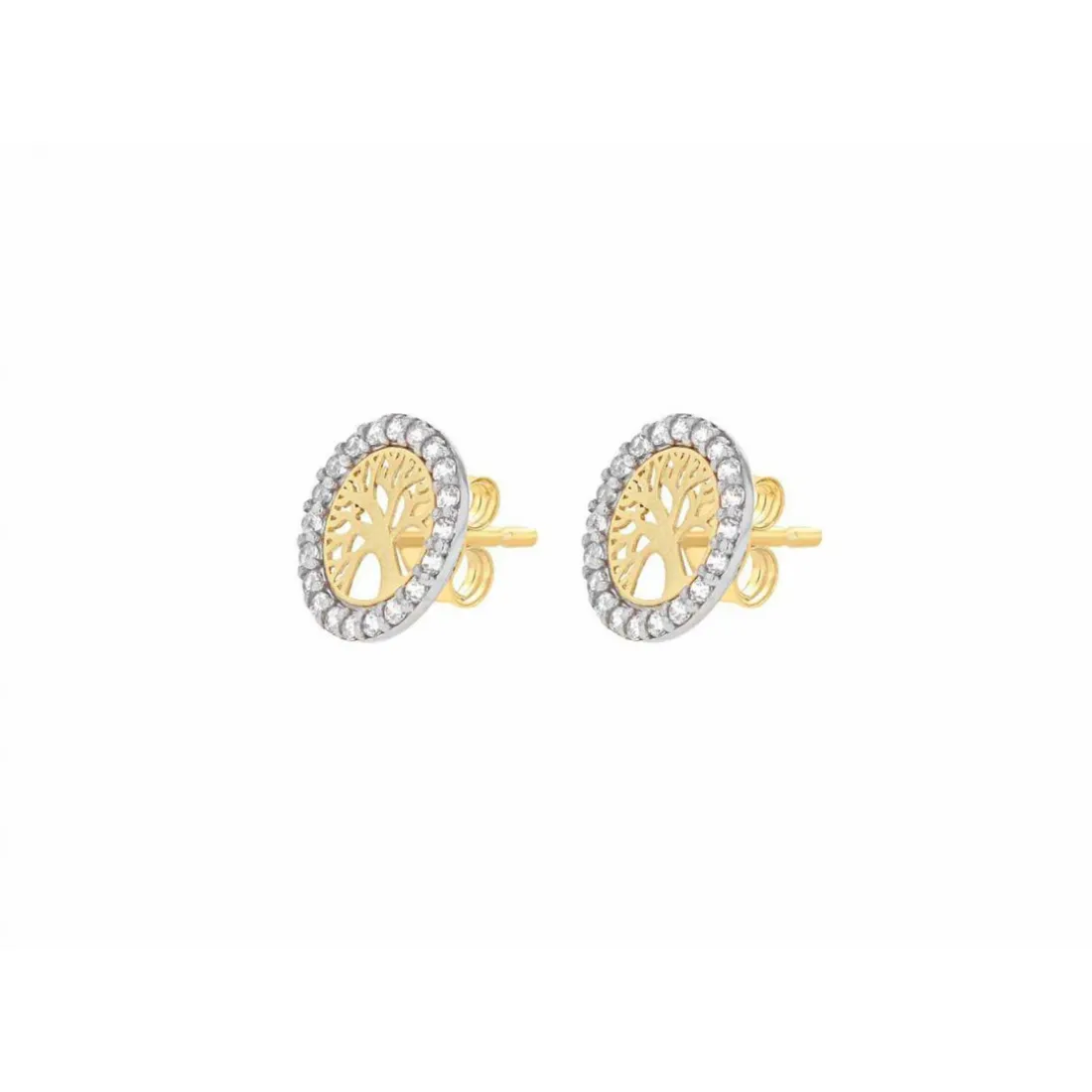 Boucles d'oreilles Stella 2-59-0809 Or Jaune et Or Blanc