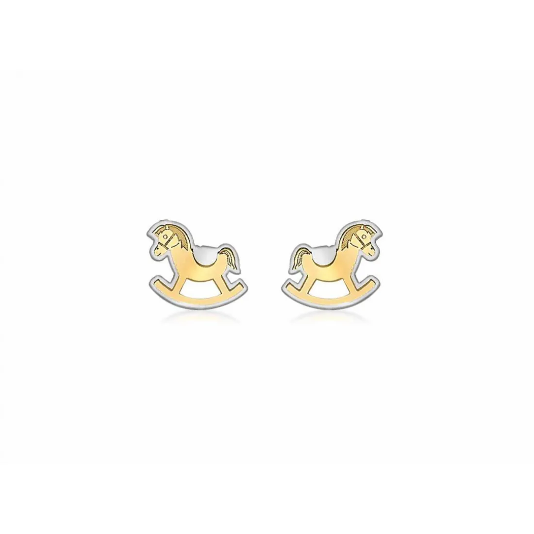 Boucles d'oreilles Stella 2-55-7619 Or Jaune et Blanc