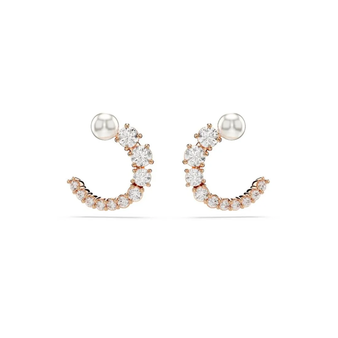 Boucles d'oreilles Swarovski - Matrix Plaqué Or Rose