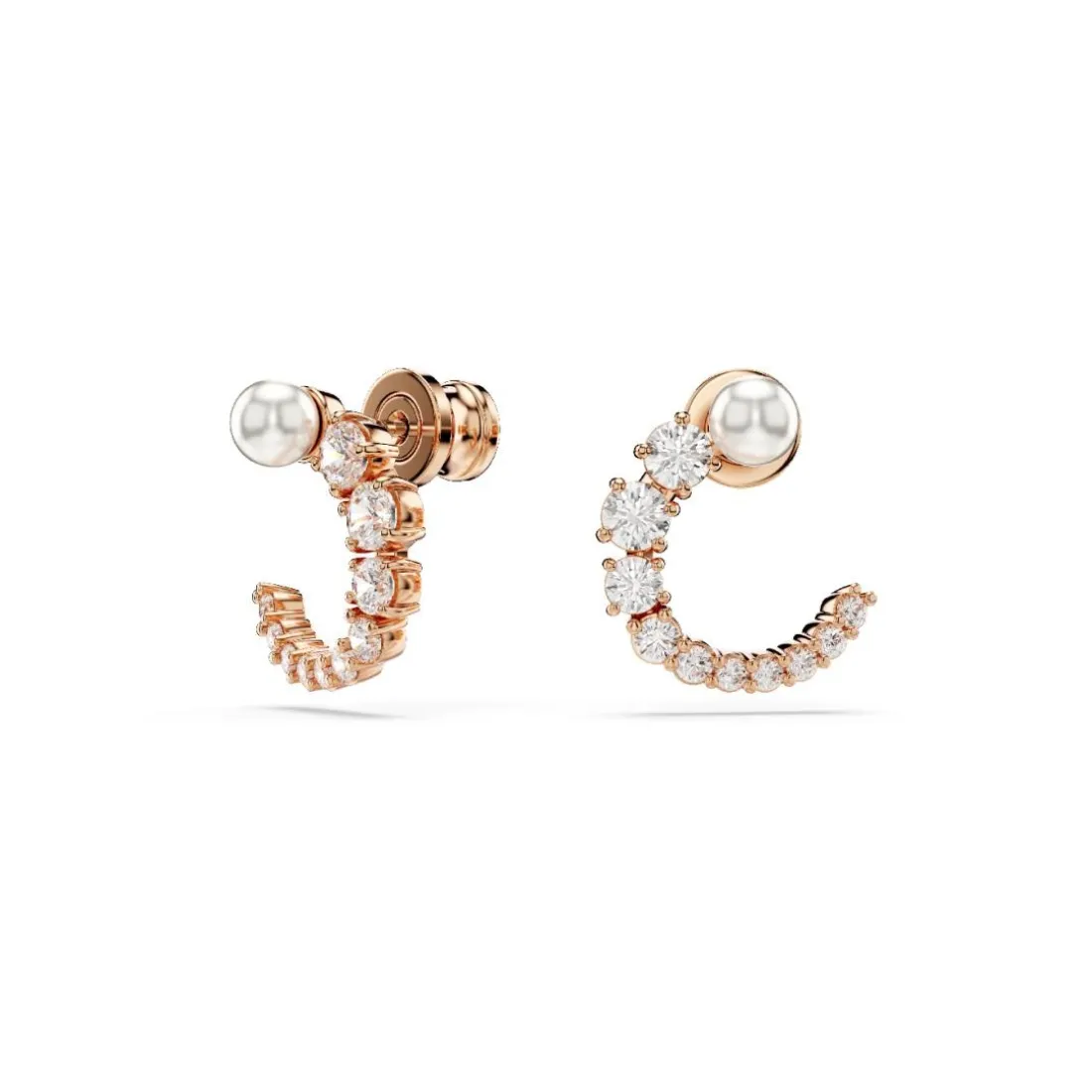 Boucles d'oreilles Swarovski - Matrix Plaqué Or Rose
