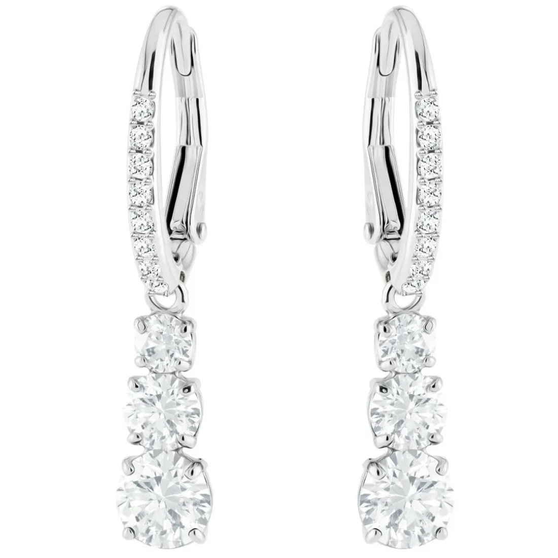 Boucles d'oreilles Swarovski Bijoux 5416155 - Acier Argenté Cristaux Swarovski Femme