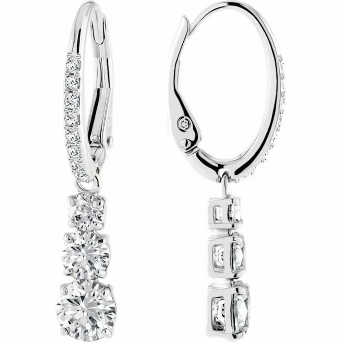 Boucles d'oreilles Swarovski Bijoux 5416155 - Acier Argenté Cristaux Swarovski Femme