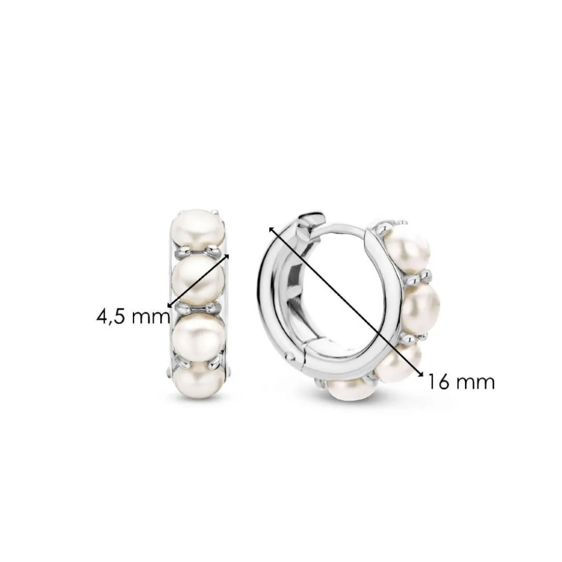 Boucles D'Oreilles Ti Sento - 7962PW Argent Rhodié Et Perles Synthétiques