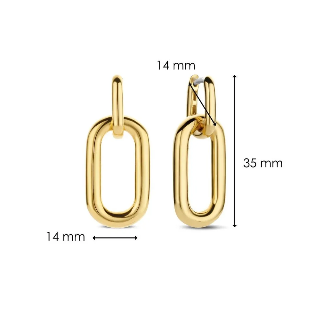 Boucles d'oreilles Ti Sento 7846SY - Argent, plaqué or