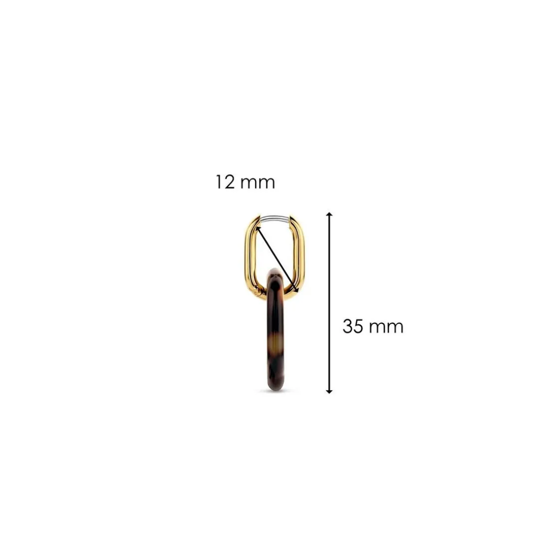 Boucles d'oreilles Ti Sento 7830TU-H - Argent, plaqué or