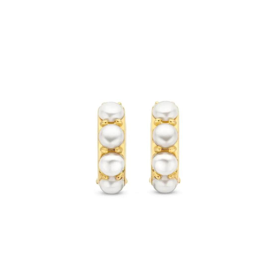 Boucles D'Oreilles Ti Sento - 7962YP Argent Doré Et Perles Synthétiques