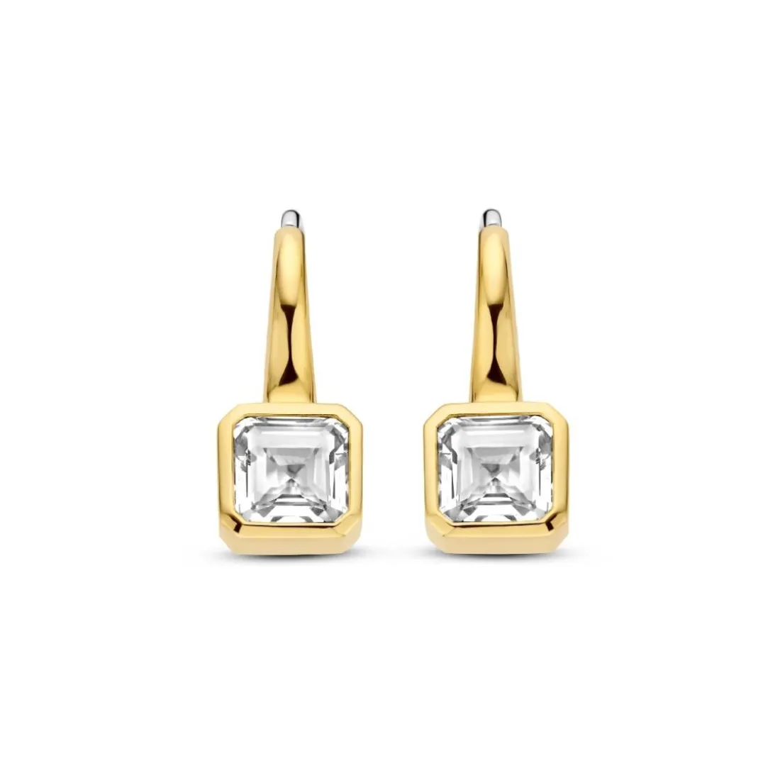 Boucles D'Oreilles Ti Sento - 7966ZY Argent Doré Et Oxydes Carrés