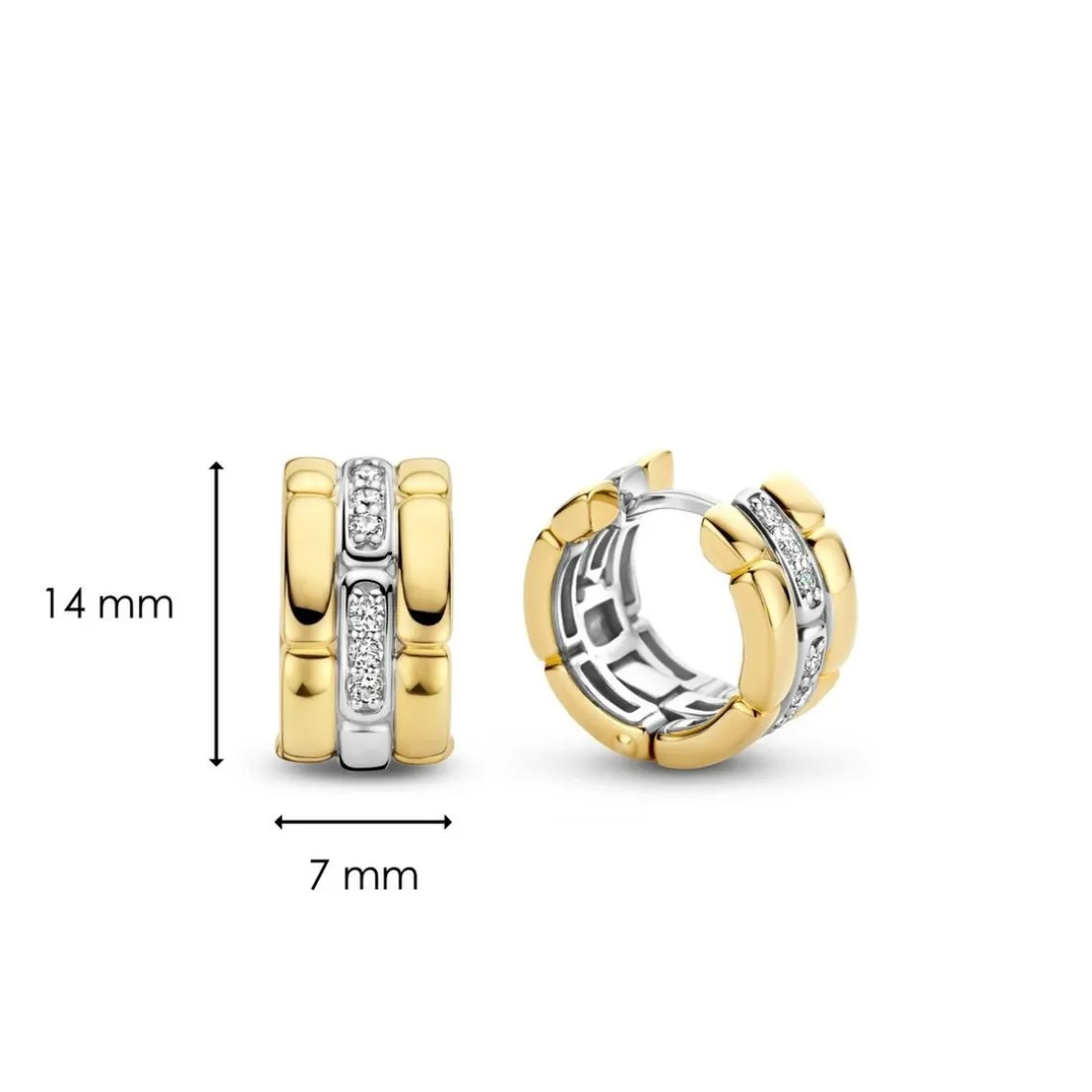 Boucles d'oreilles Ti Sento 7890ZY - Argent, plaqué or