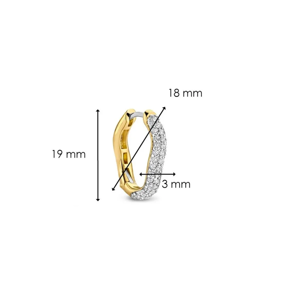 Boucles d'oreilles Ti Sento 7882ZY-H - Argent, plaqué or