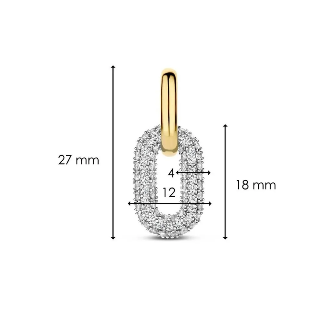 Boucles d'oreilles Ti Sento 7904ZY-H - Argent, plaqué or