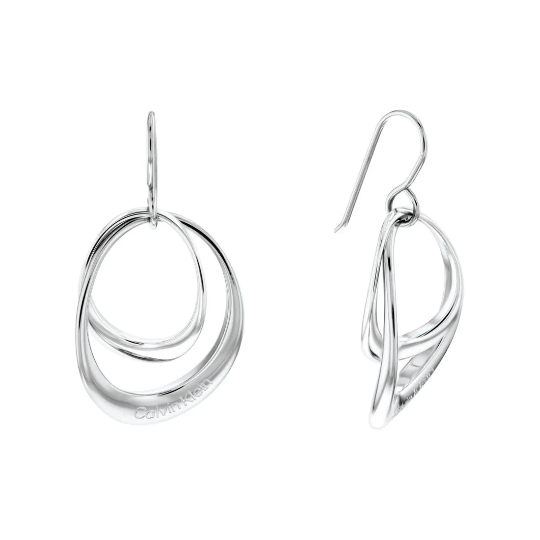 Boucles oreilles Calvin Klein Warped Rings - 35000004 Acier Argent