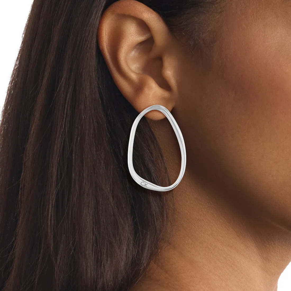 Boucles oreilles Calvin Klein Elongated Drops - 35000450 Acier Argent