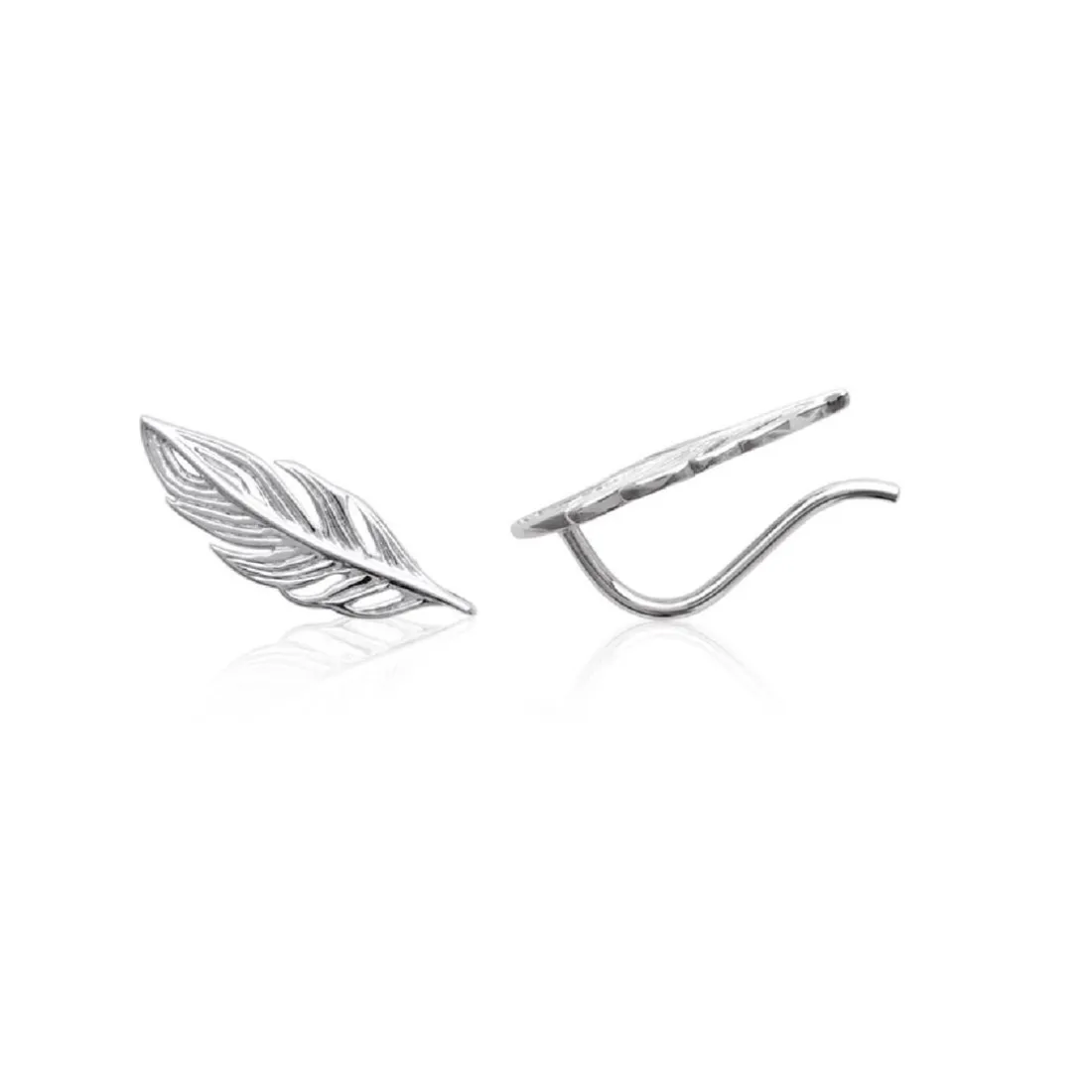 Boucles oreilles femme plume Argent Maison de la Bijouterie W5YWZ00