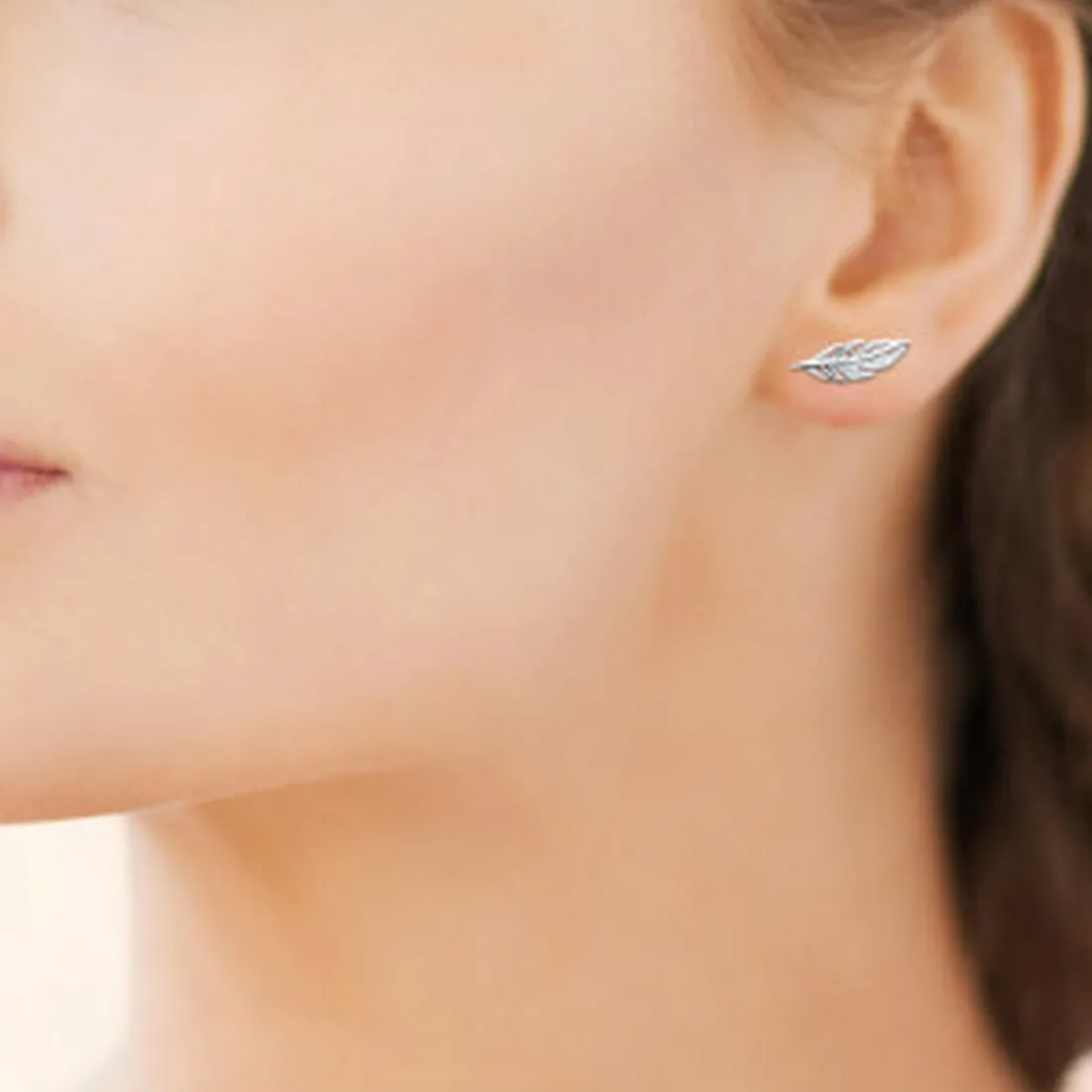 Boucles oreilles femme plume Argent Maison de la Bijouterie W5YWZ00