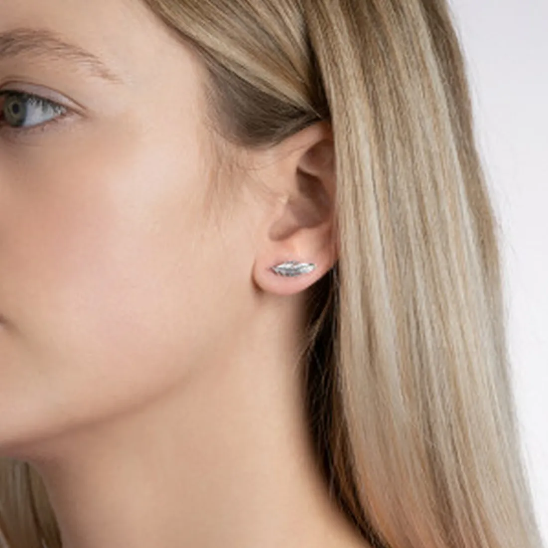 Boucles oreilles femme plume Argent Maison de la Bijouterie W5YWZ00