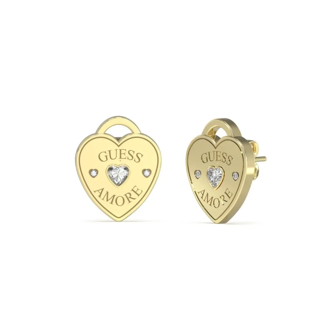Boucles oreilles Guess Bijoux Guess Amore JUBE05058JWYG Acier Doré