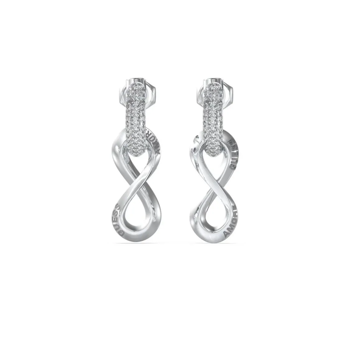 Boucles oreilles Guess Bijoux Guess Amore JUBE05051JWRH Acier Acier