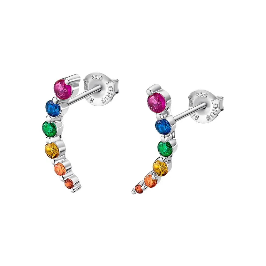 Boucles oreilles Lotus Silver Rainbow LP3389-4-3 Argent Multicolore