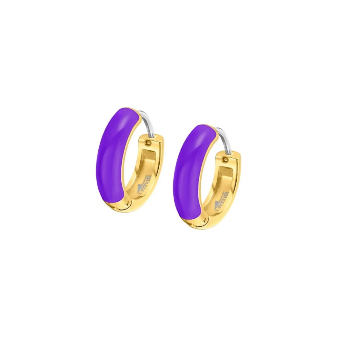 Boucles oreilles Lotus Style Bijoux Tropical Vibes LS2331-4-1 Acier acier Violet