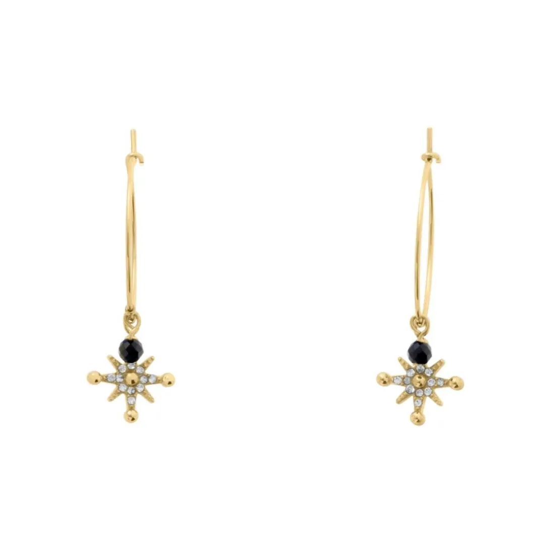 Boucles oreilles Pierre Lannier Bijoux Australe - BJ22A2231 Acier Doré