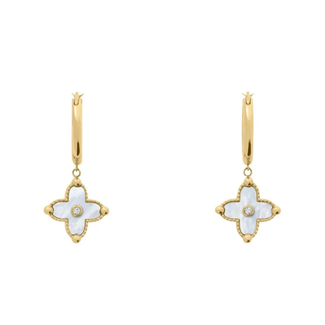 Boucles oreilles Pierre Lannier Bijoux Rubya - BJ23A6211 Acier Doré
