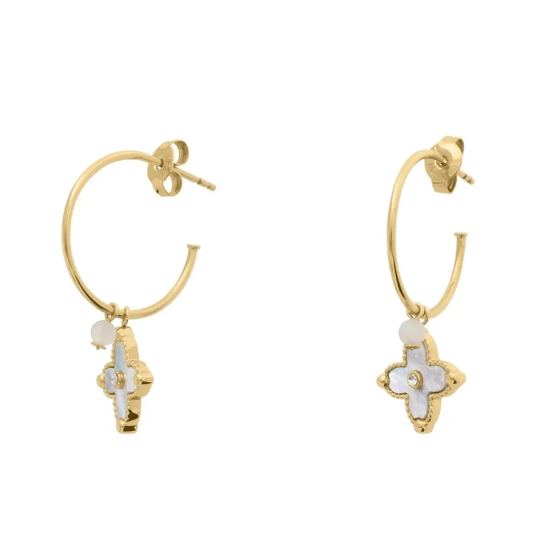 Boucles oreilles Pierre Lannier Bijoux Rubya - BJ23A2211 Acier Doré