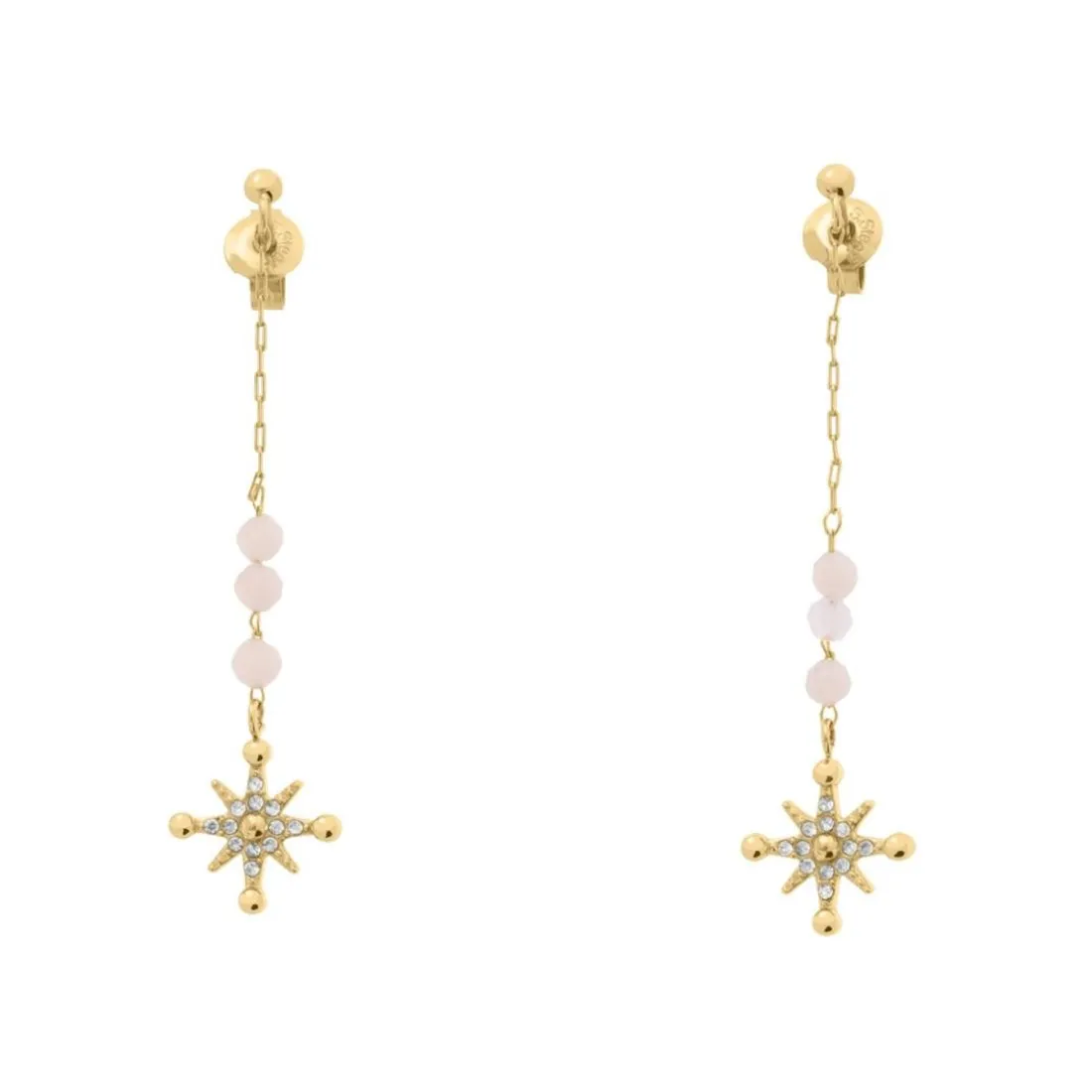 Boucles oreilles Pierre Lannier Bijoux Australe - BJ22A6251 Acier Doré