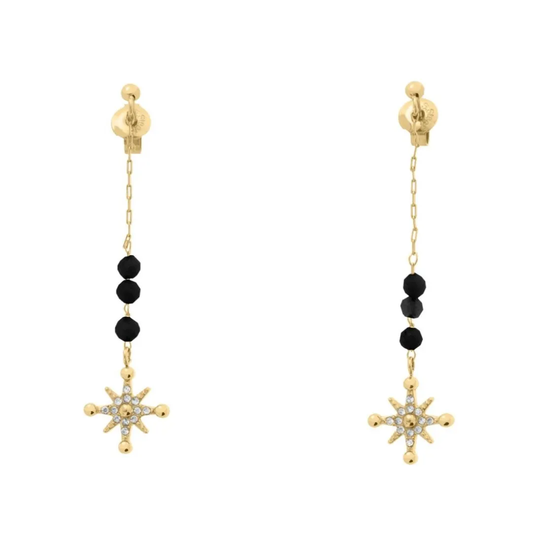 Boucles oreilles Pierre Lannier Bijoux Australe - BJ22A6231 Acier Doré