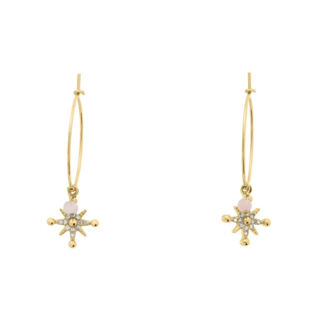 Boucles oreilles Pierre Lannier Bijoux Australe - BJ22A2251 Acier Doré