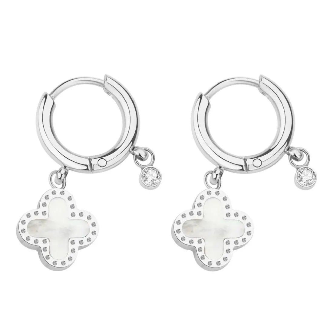 Boucles oreilles Pixies Bijoux - PEH0011-2MOP Acier Nacre