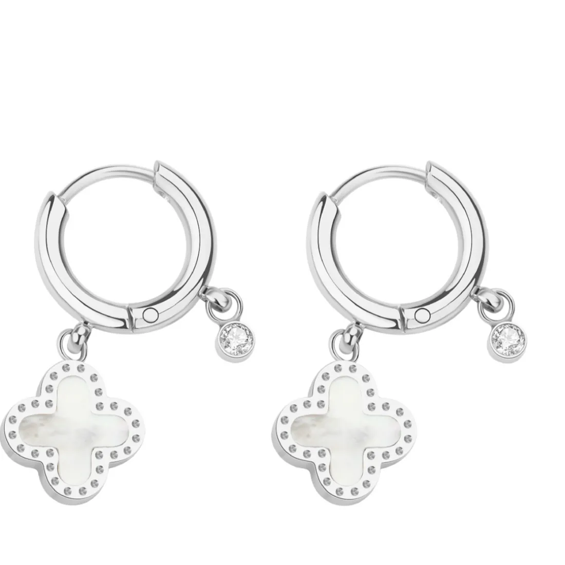 Boucles oreilles Pixies Bijoux - PEH0011-2MOP Acier Nacre