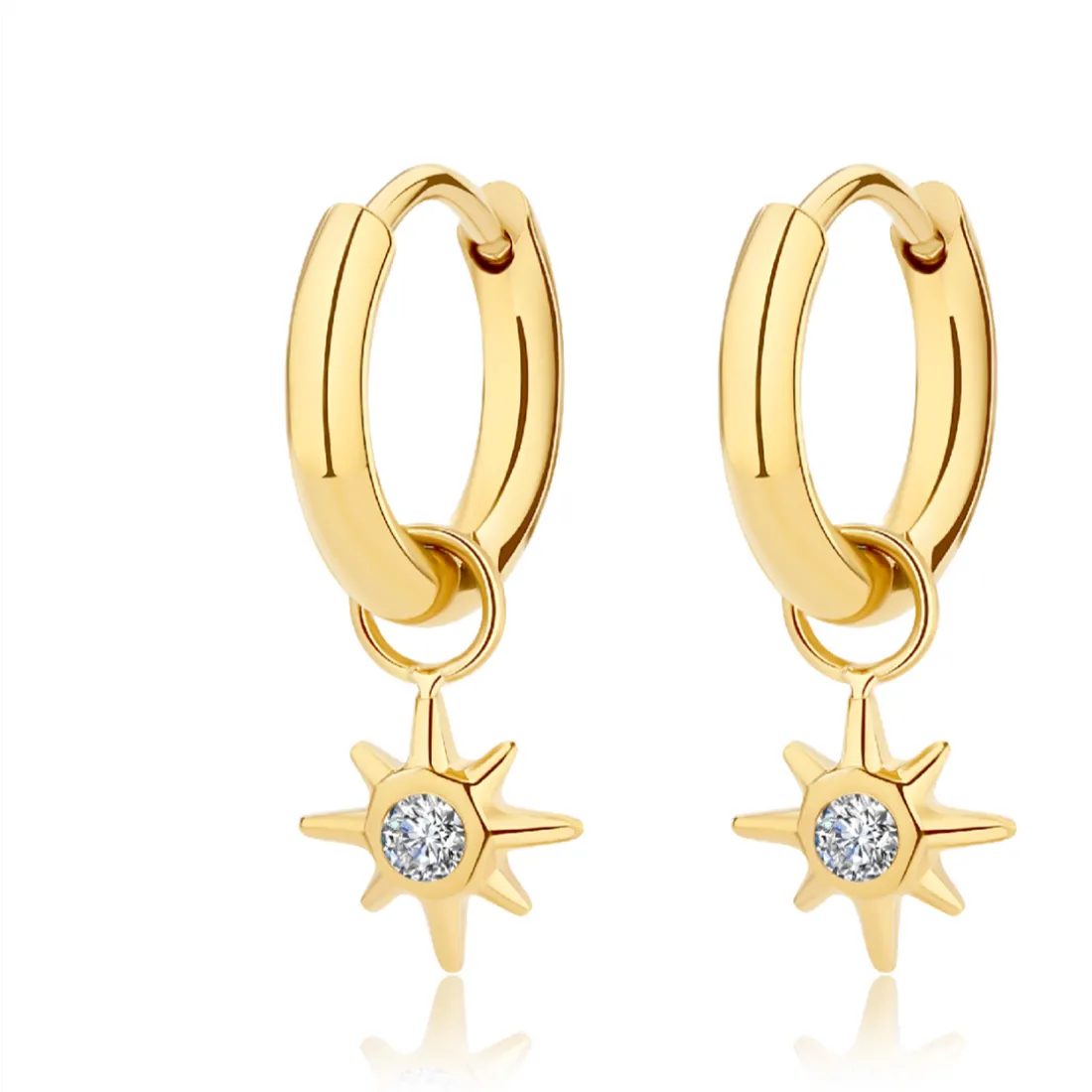 Boucles oreilles Pixies Bijoux - PEH0035-1WHZ Acier Blanc