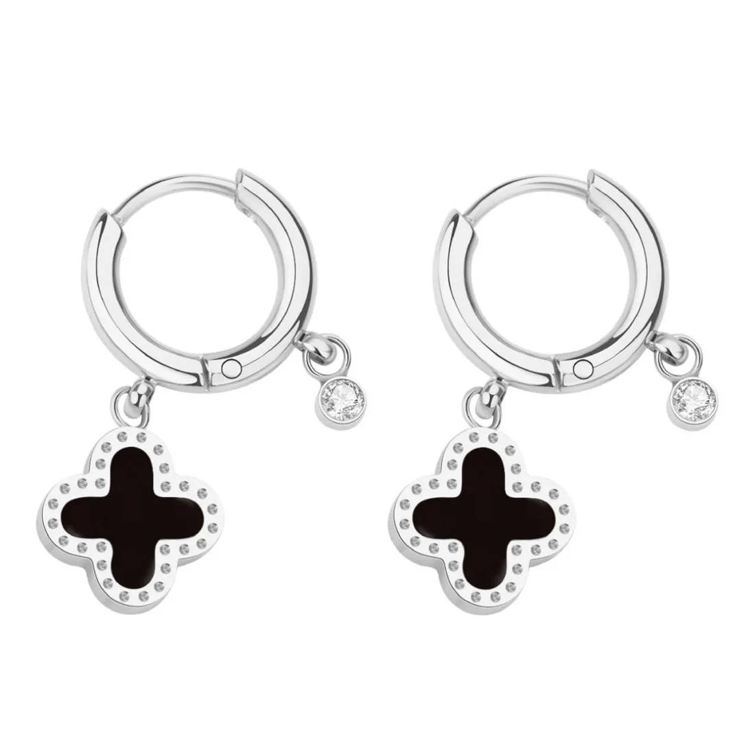 Boucles oreilles Pixies Bijoux - PEH0011-2BKO Acier Noir