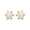 Boucles oreilles plaqué or oxyde zirconium 3mm Maison de la Bijouterie Y0YZ5363Z