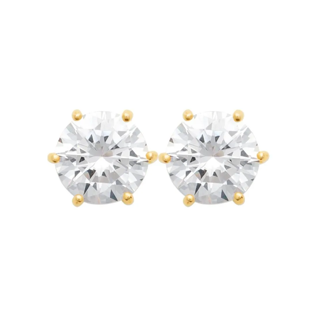 Boucles oreilles plaqué or oxyde zirconium 8mm Maison de la Bijouterie Y0YZ536VZ