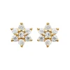 Boucles oreilles puces fleurs plaqué or Maison de la Bijouterie Y5YU4Z0