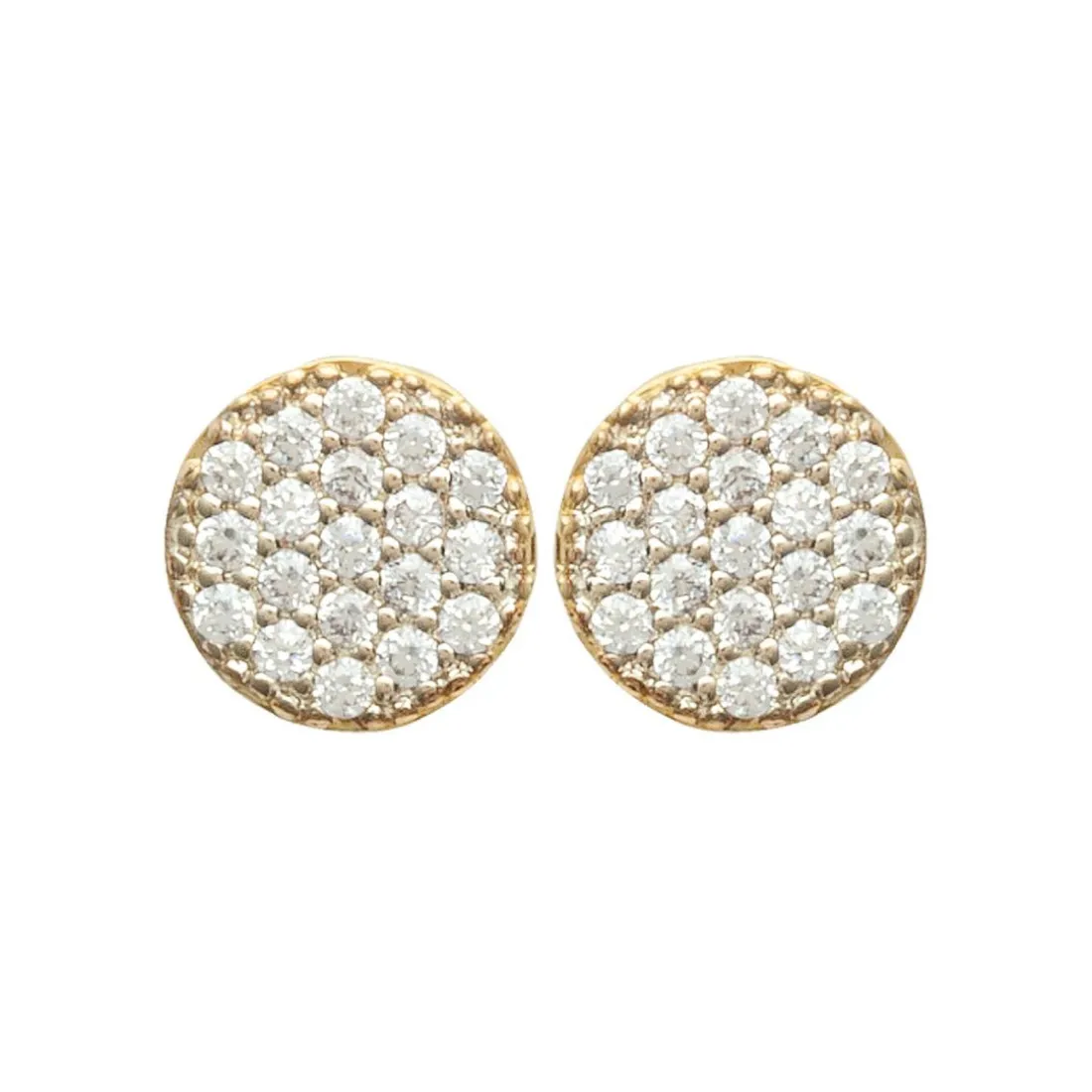 Boucles oreilles puces plaqué or oxyde de zirconium Maison de la Bijouterie Y4UY0ZZ