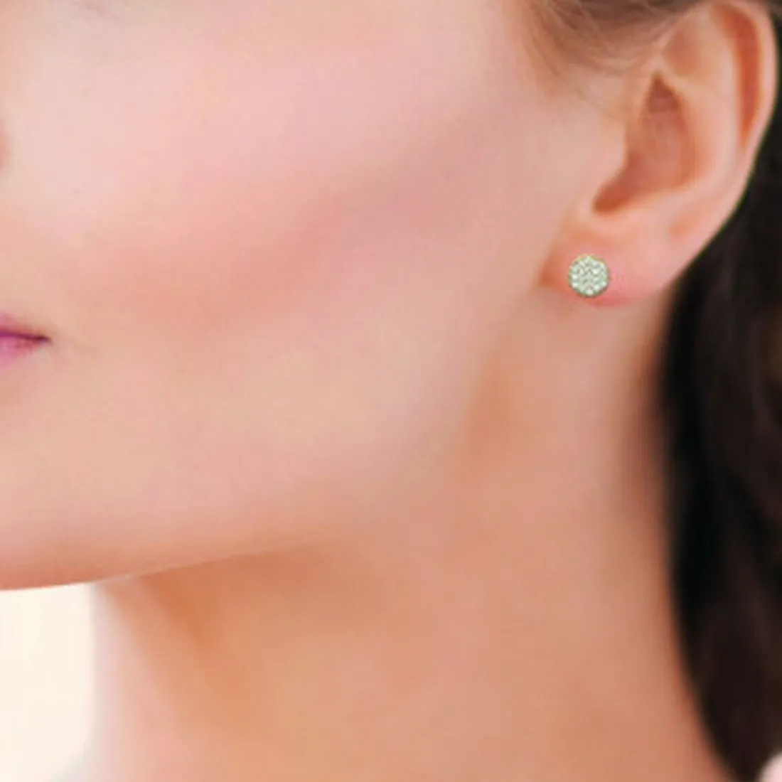 Boucles oreilles puces plaqué or oxyde de zirconium Maison de la Bijouterie Y4UY0ZZ